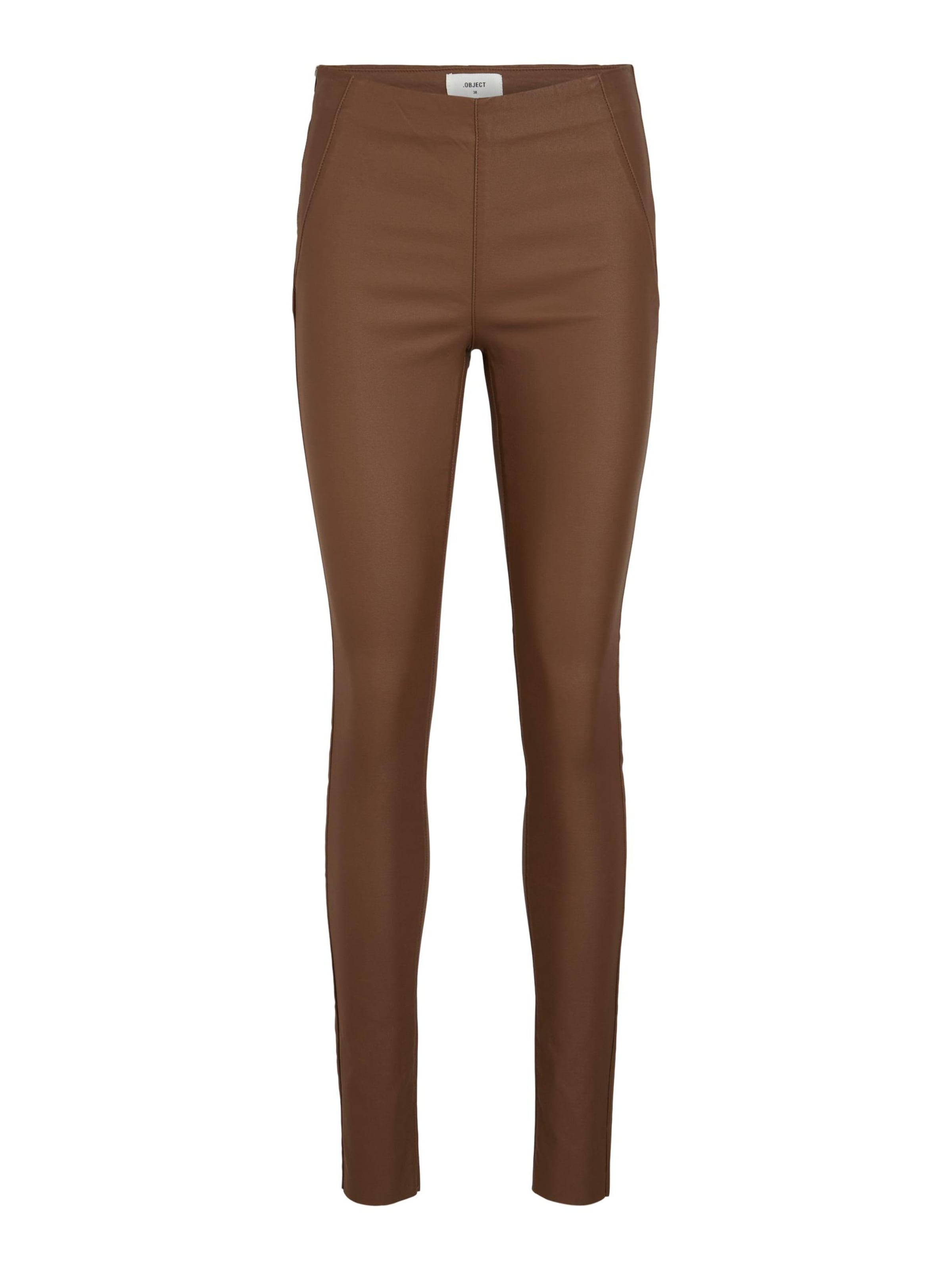 OBJECT Tall Skinny Leggings 'BELLE' in Brown: front