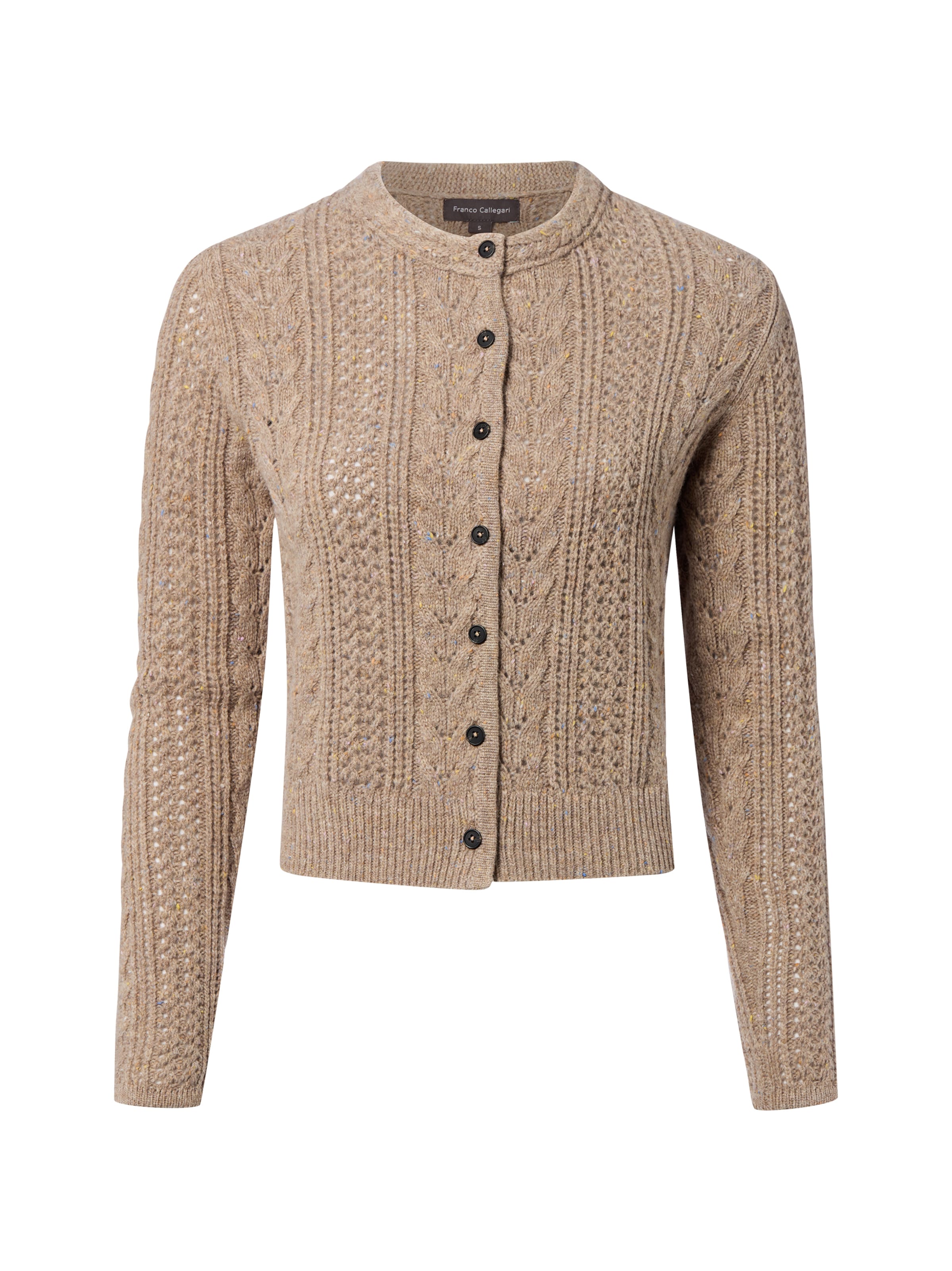 Franco Callegari Gebreid vest in Beige: voorkant