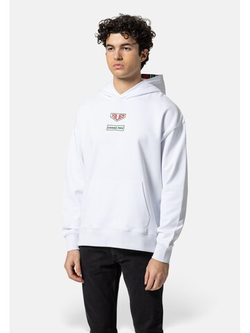 19V69 ITALIA Μπλούζα φούτερ 'Quentino Racing' σε λευκό