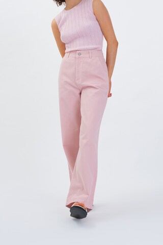 Wide leg Jeans di Aligne in rosa: frontale