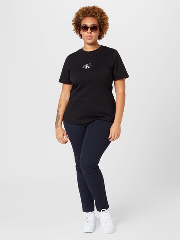 melns Calvin Klein Jeans Curve T-Krekls