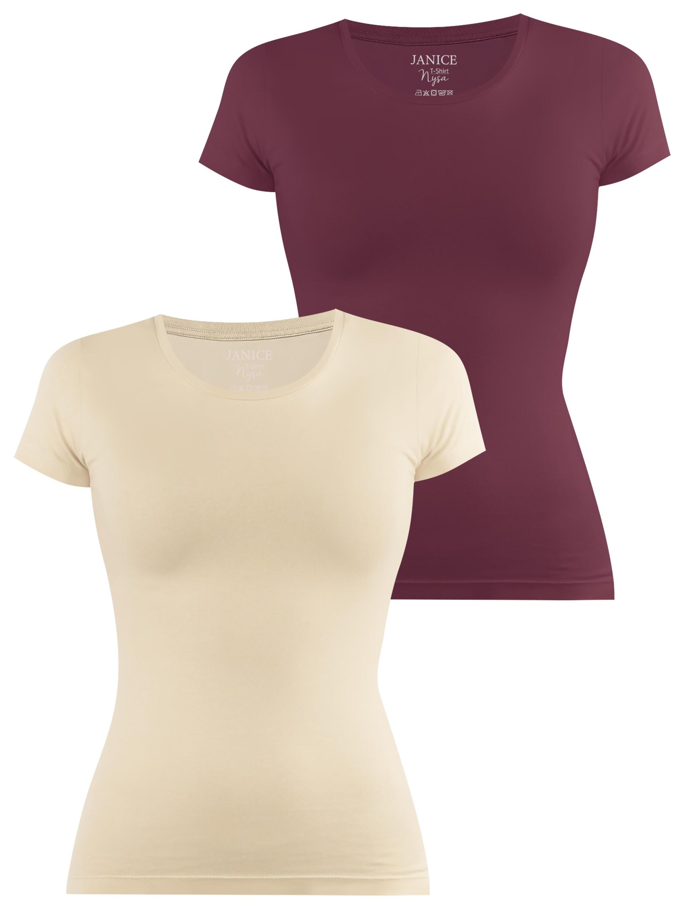 Janice Shirt in Beige: voorkant
