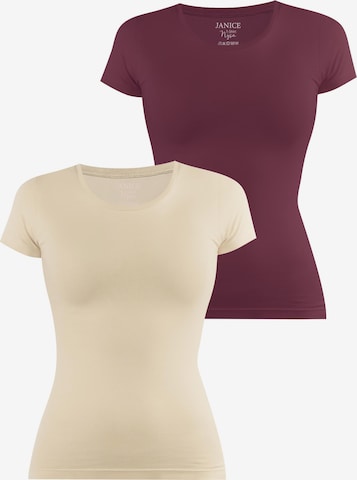 Janice Shirt in Beige: Vorderseite