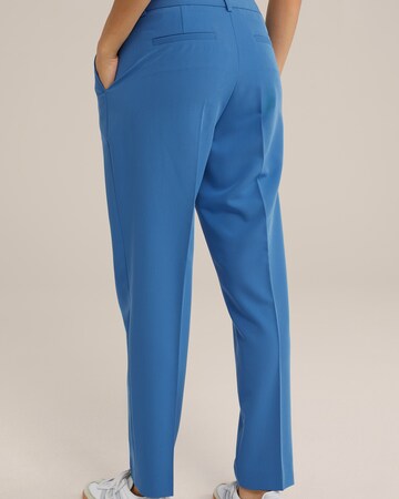 WE Fashion Slim fit Trousers with creases in Blue