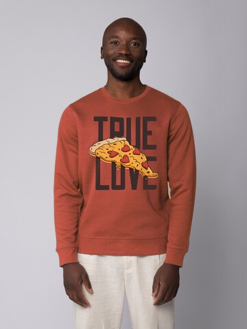 Watapparel Sweatshirt 'True Love' in Brown: front