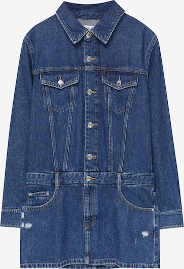 Pull&Bear Robe-chemise en bleu denim, Vue avec produit