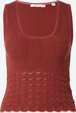 SCOTCH & SODA Gebreide top in Bruin: voorkant