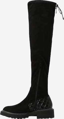 River Island Overknees in Schwarz