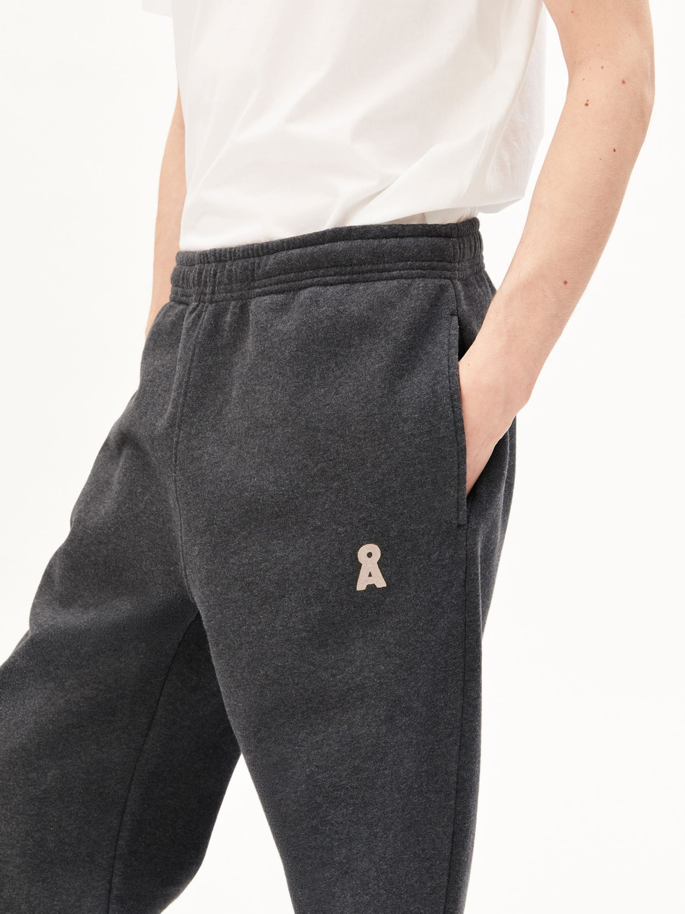 ARMEDANGELS Tapered Pants in Grey: front