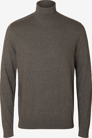 SELECTED - Jersey 'SLHBERG' en marrón: frente