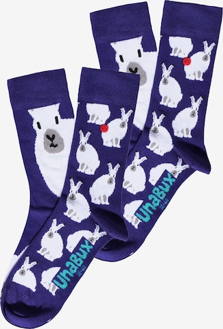 UNABUX Socks ' MIX ' in Purple: front