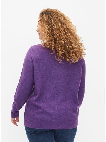 Zizzi Pullover 'CAMAYA' in Lila