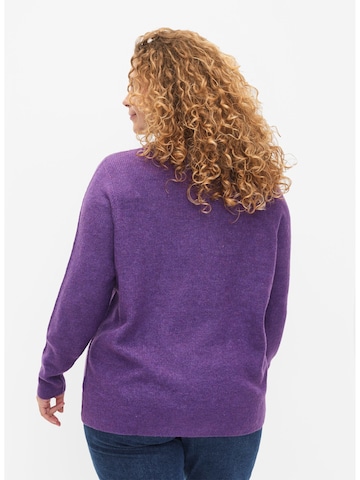 Zizzi Pullover 'CAMAYA' in Lila