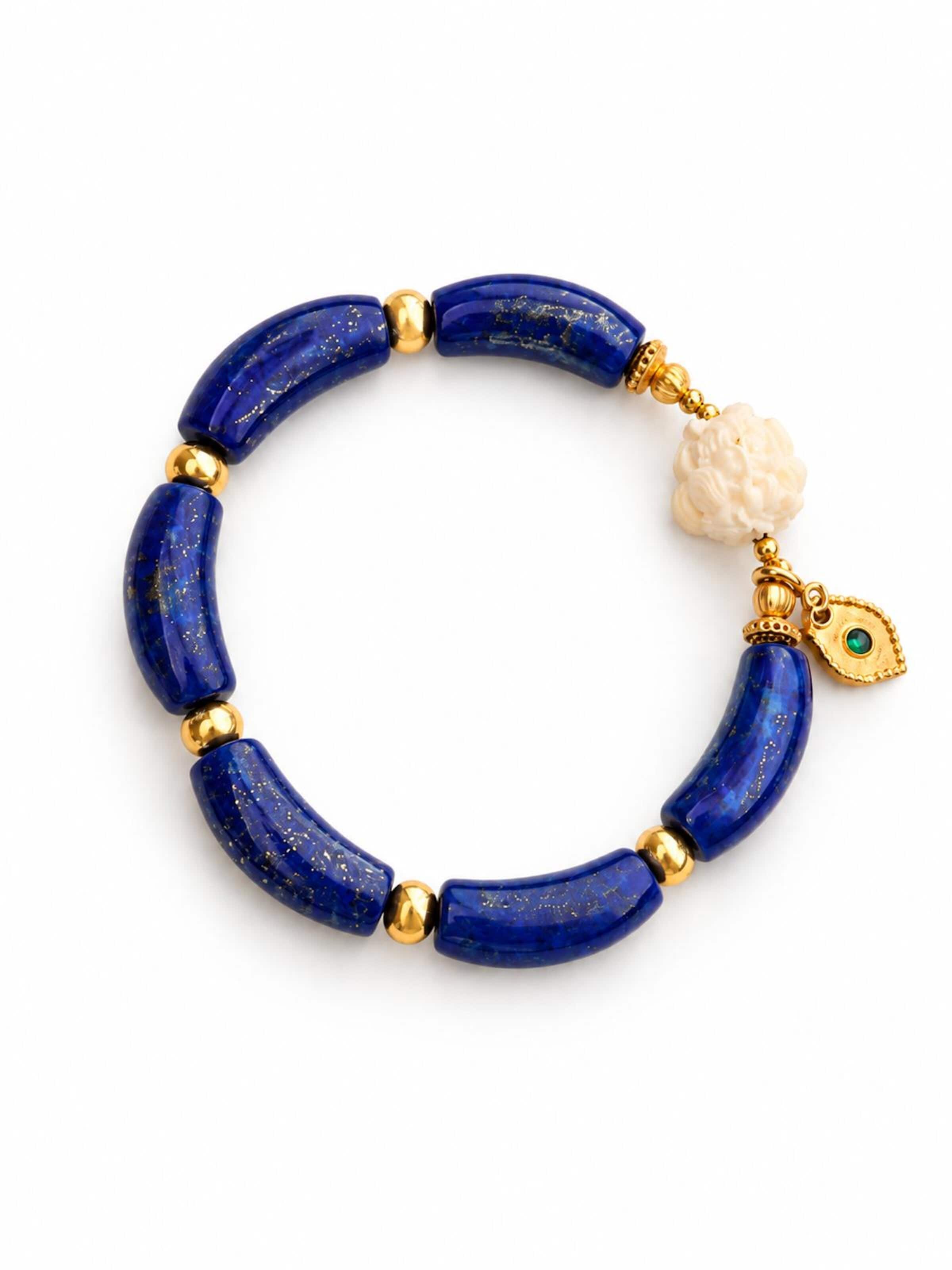 Braccialetto di LanLivia in blu: frontale
