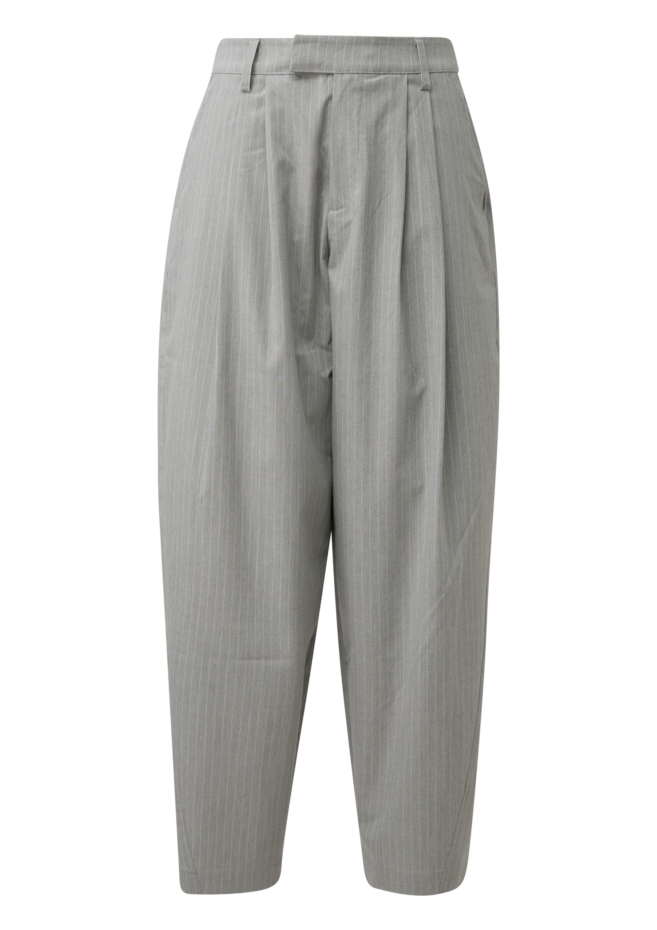 QS Barrel Pleat-front trousers in Grey: front