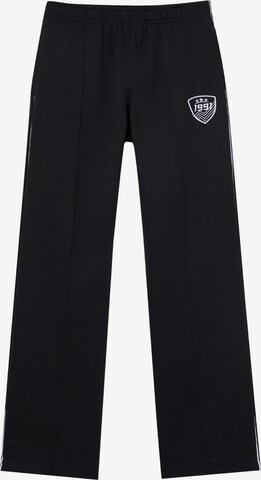 Regular Pantaloni de la Pull&Bear pe negru: față