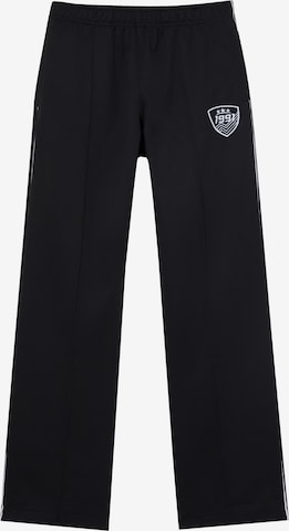 Regular Pantalon Pull&Bear en noir : devant