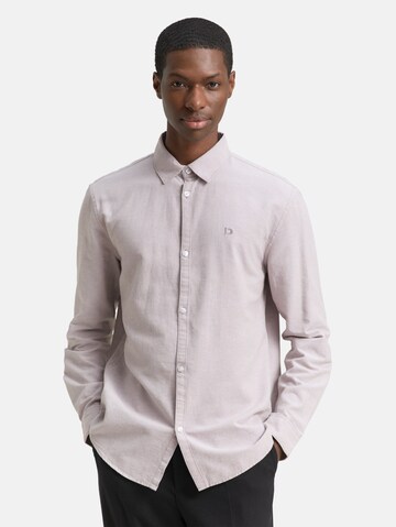 Coupe regular Chemise TOM TAILOR DENIM en gris : devant