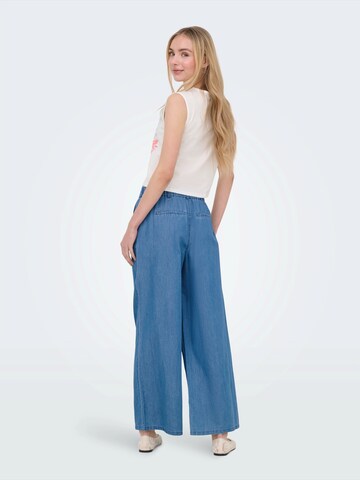 ONLY Wide leg Τζιν πλισέ 'ONLBEA' σε μπλε
