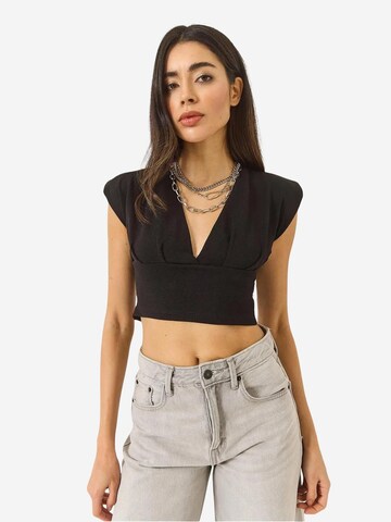 Haut Bianco Lucci en noir : devant