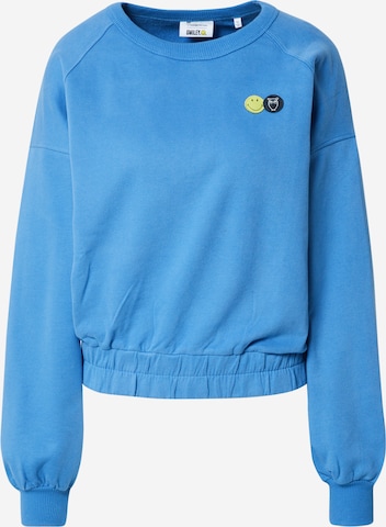 KnowledgeCotton Apparel Sweatshirt 'SMILEY™' i blå: forside
