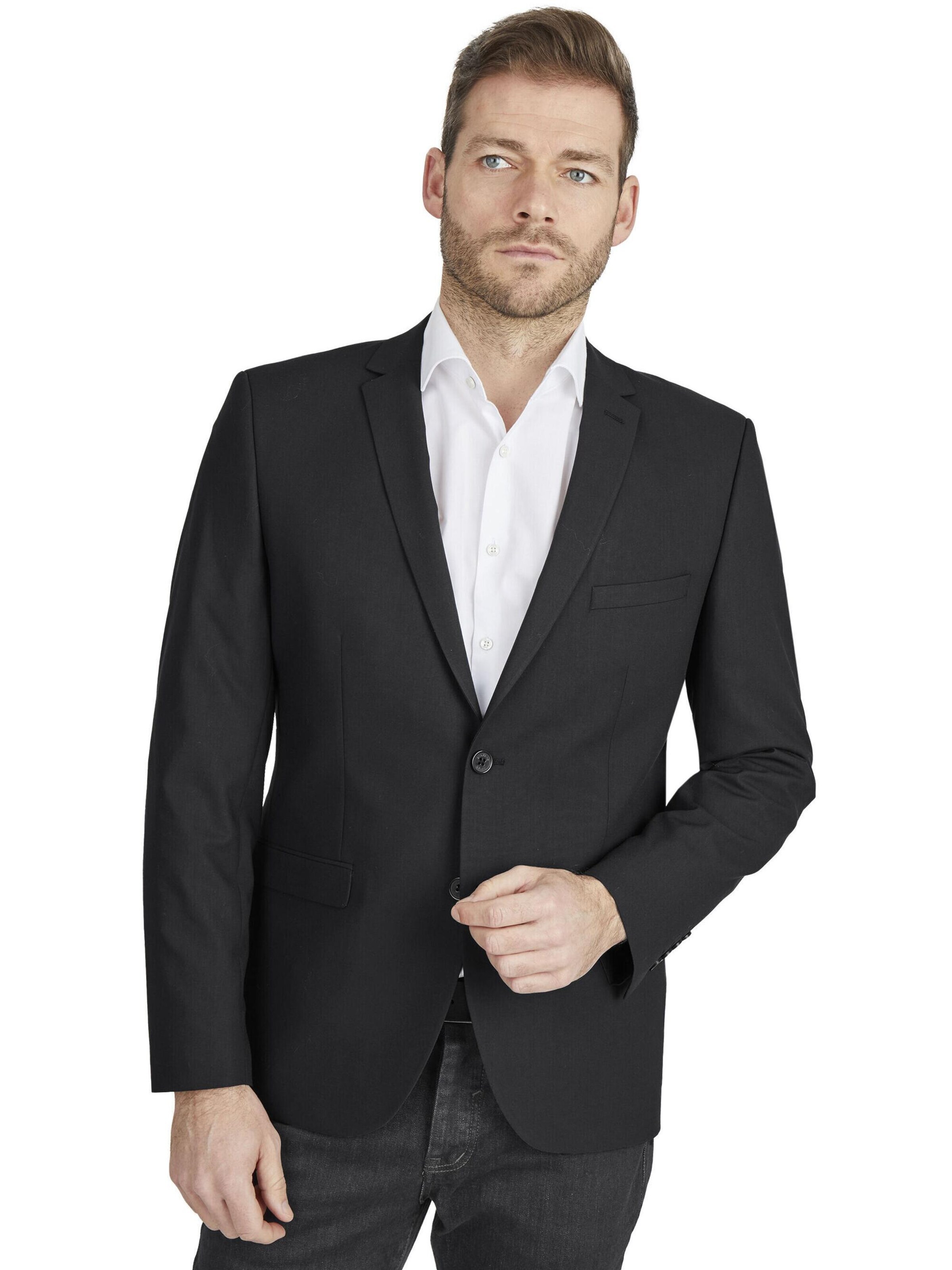 Steffen Klein Slim fit Suit Jacket in Black: front