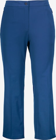 Regular Pantalon à plis '800762' Ulla Popken en bleu : devant
