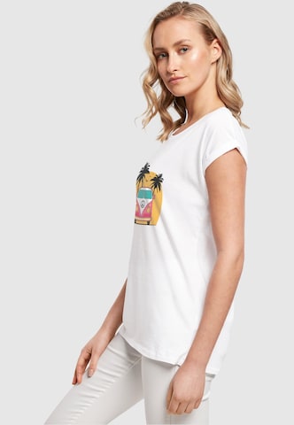 Merchcode T-Shirt 'Summer - Van' in Weiß