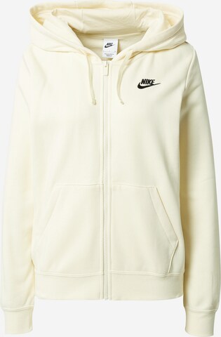 Nike Sportswear Sweatjacka 'Club Fleece' i vit: framsida