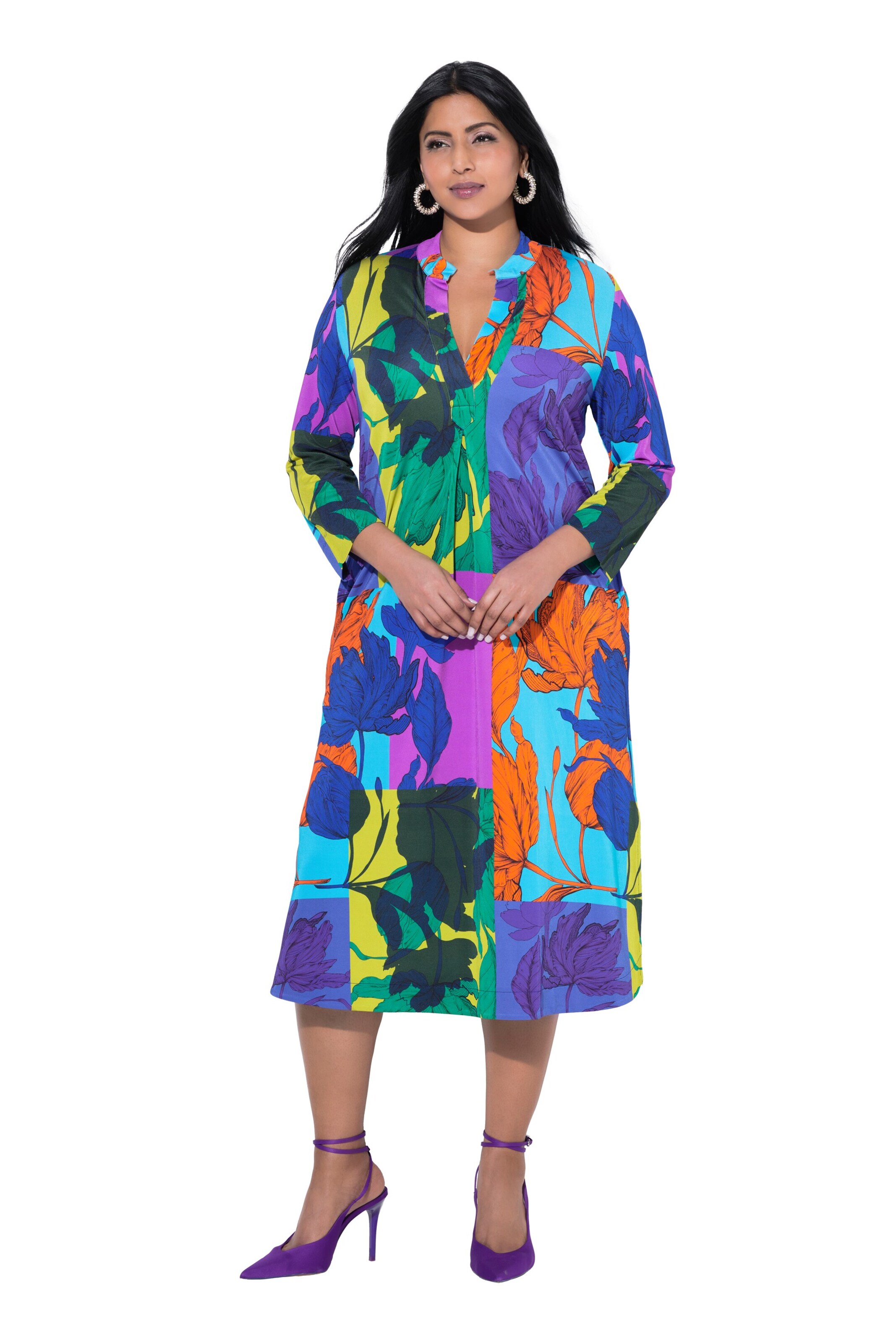 Ulla Popken Kleid in Blau: Vorderseite