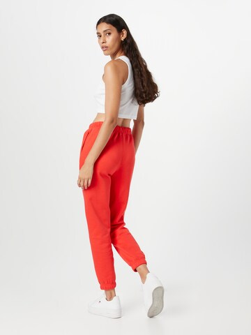 PIECES Tapered Broek 'Chilli' in Rood