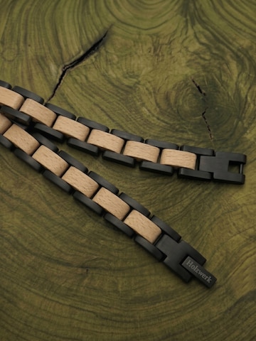 Holzwerk Armband 'EMMSEE' in Beige