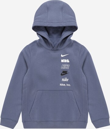 Nike Sportswear Mikina – modrá: přední strana