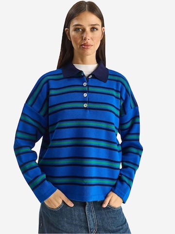 Pull-over Bianco Lucci en bleu : devant
