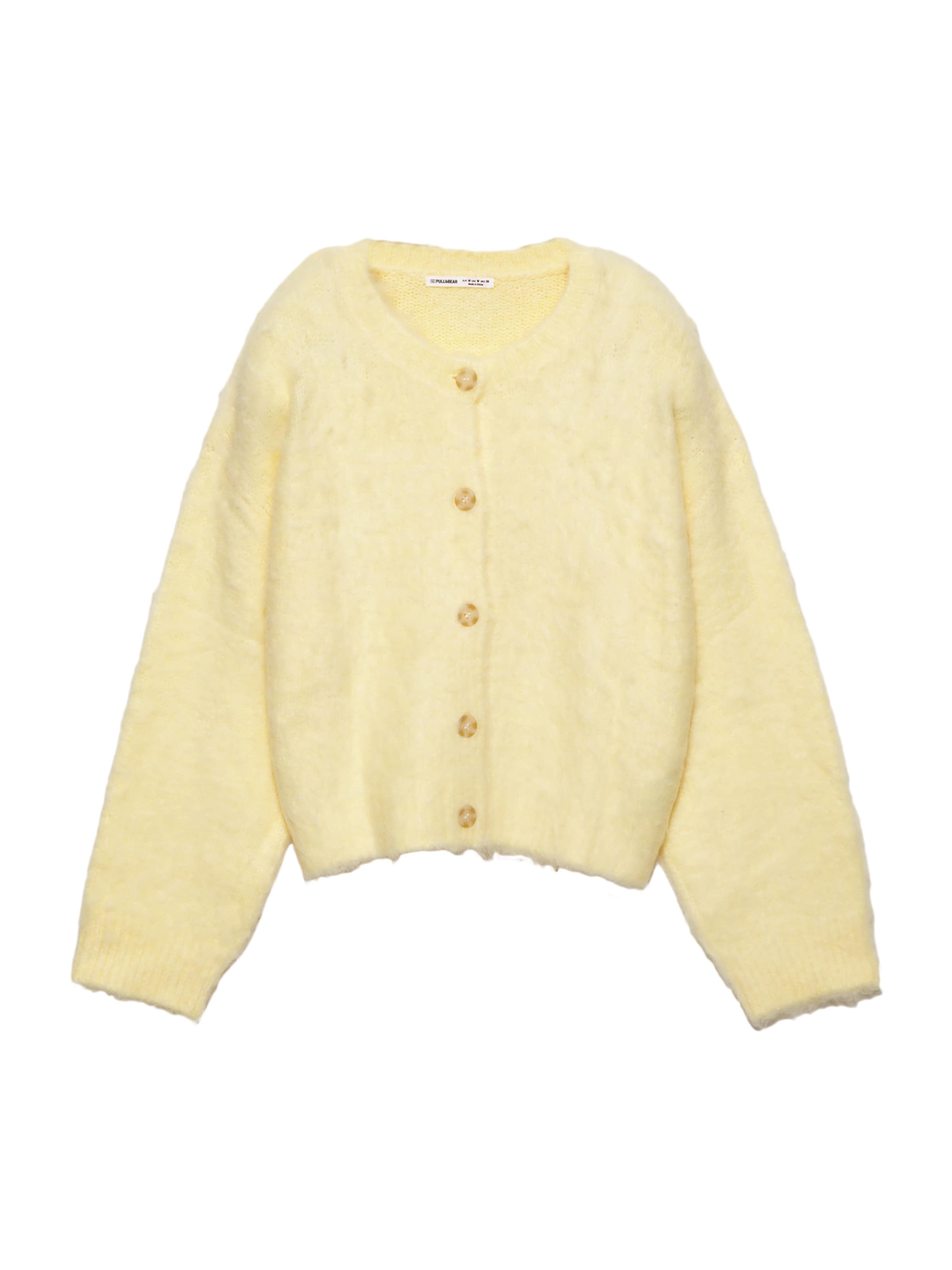 Pull&Bear Kardigan w kolorze żółty: przód