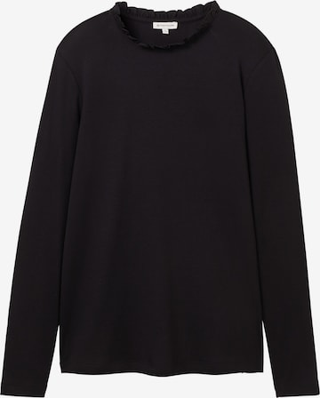 TOM TAILOR Shirt in Black: front