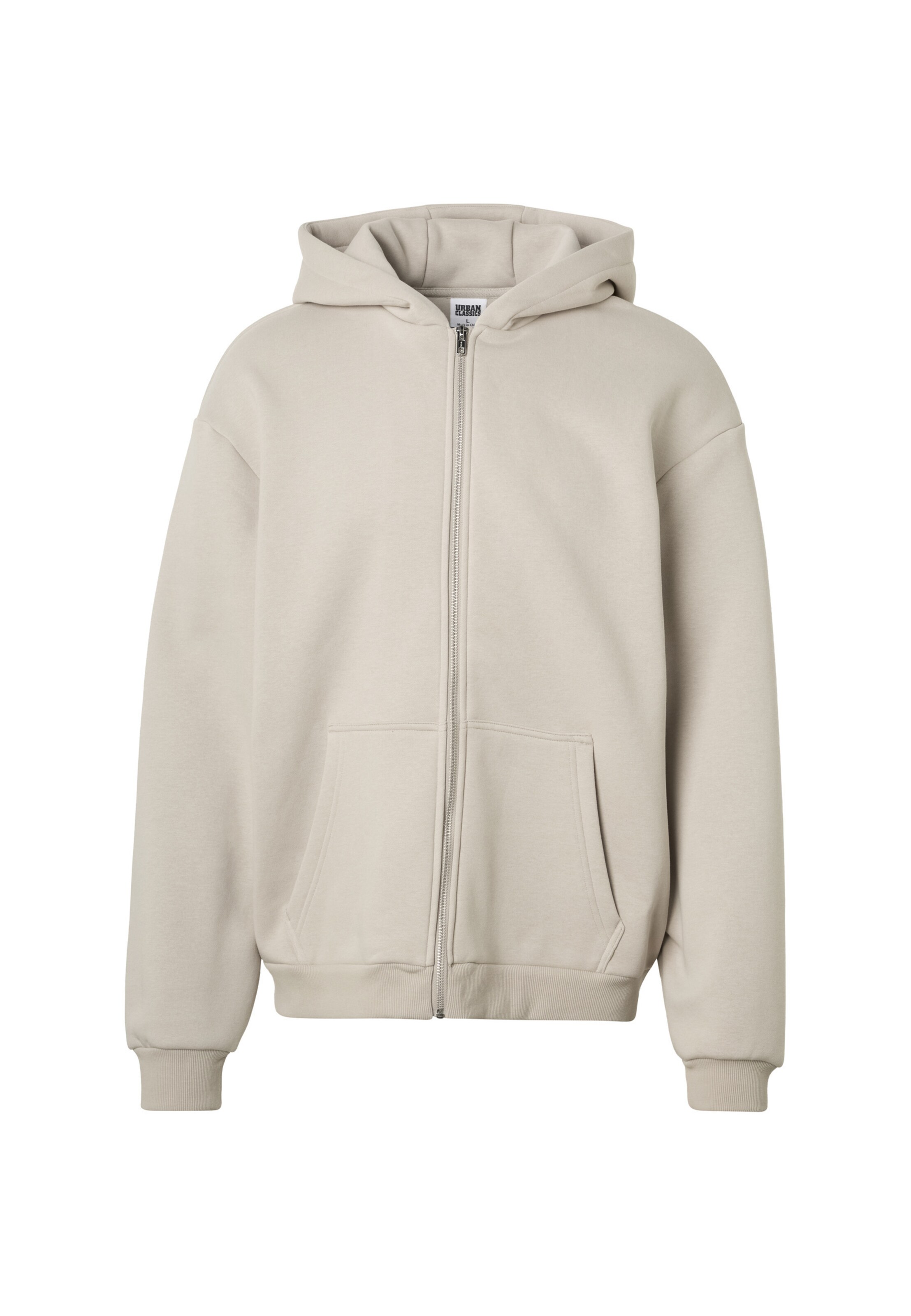 Urban Classics Sweat jacket in Beige: front
