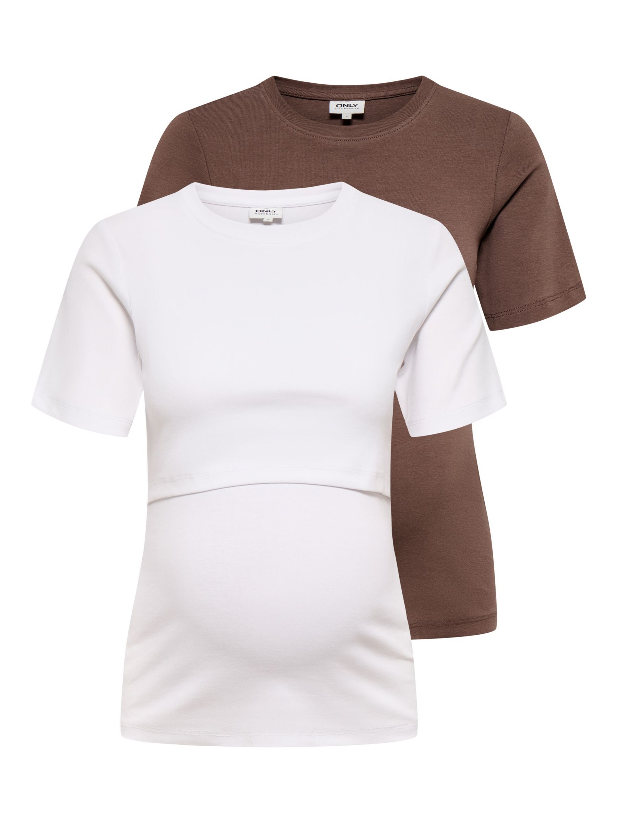 Only Maternity Shirt 'OLMNima' in Bruin: voorkant