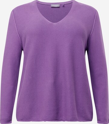 Pull-over SAMOON en violet : devant