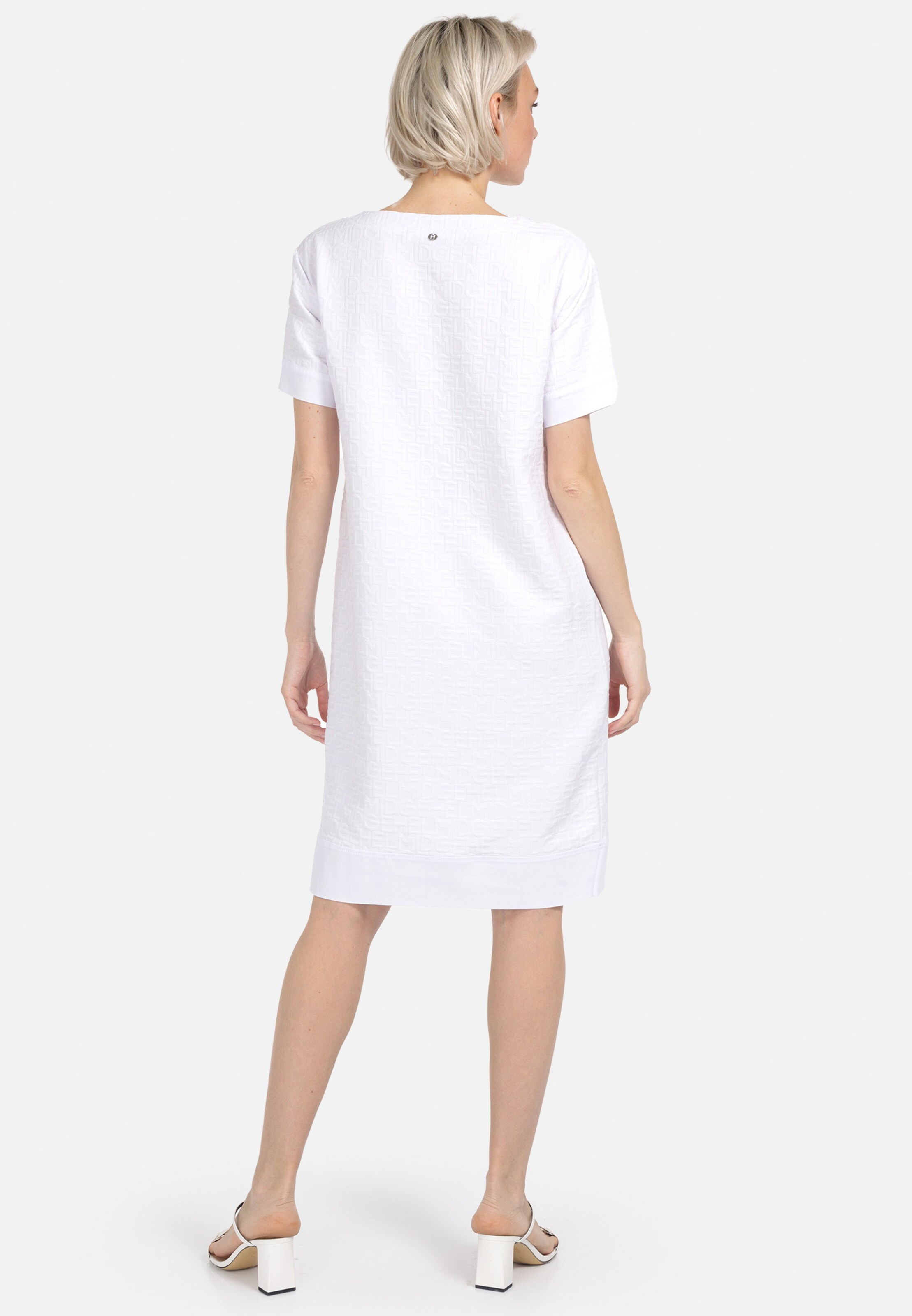 Frauen Große Größen HELMIDGE Jerseykleid in Weiß - JJ92444