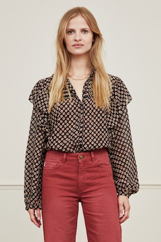 Fabienne Chapot Blouse 'Bibi' in Zwart: voorkant