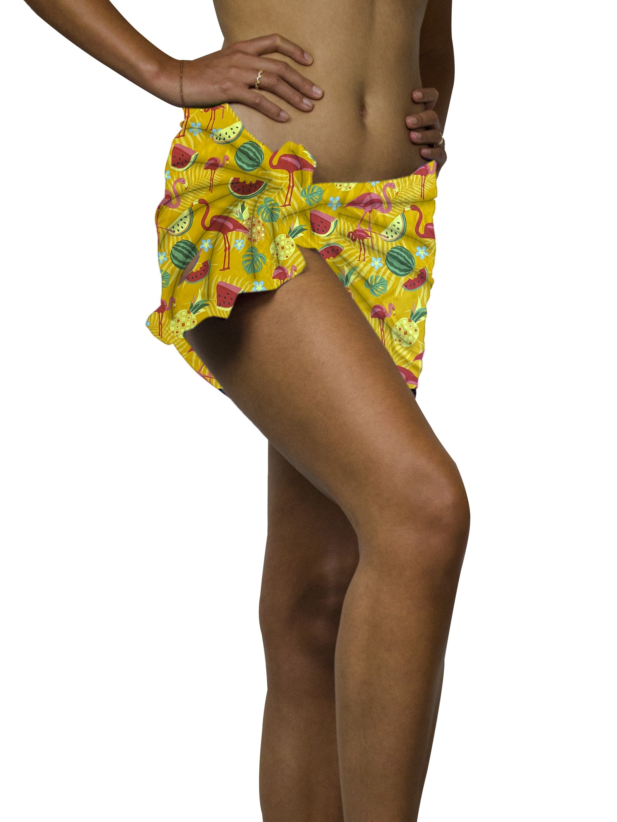 King Kameha Wrap 'Flamingo Melon' in Yellow