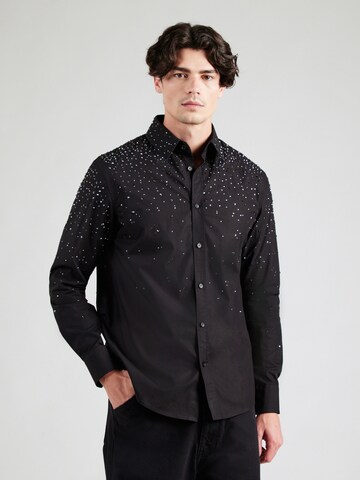 Coupe regular Chemise Karl Lagerfeld en noir : devant