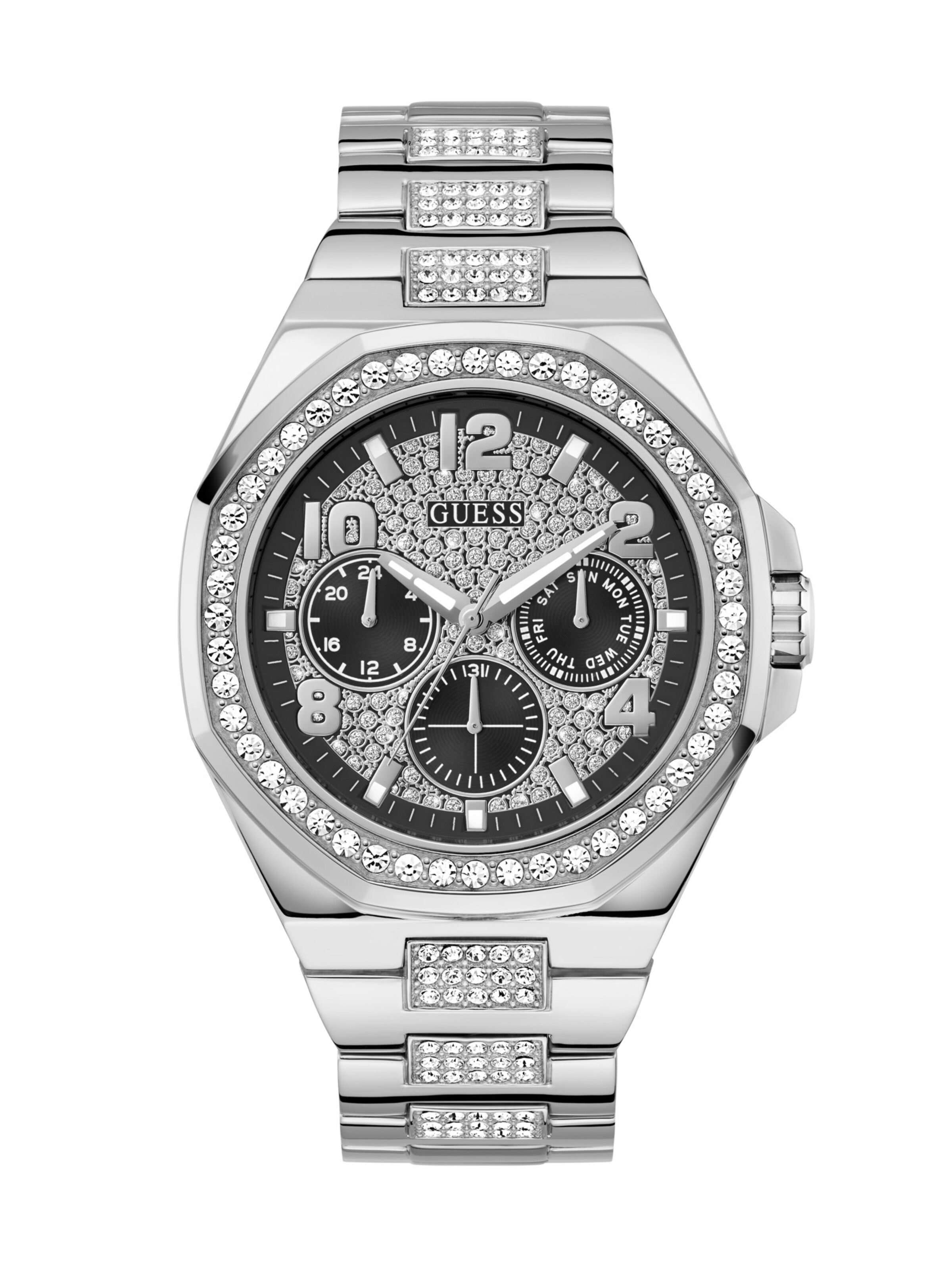 Orologio analogico 'EMPIRE' di GUESS in argento: frontale