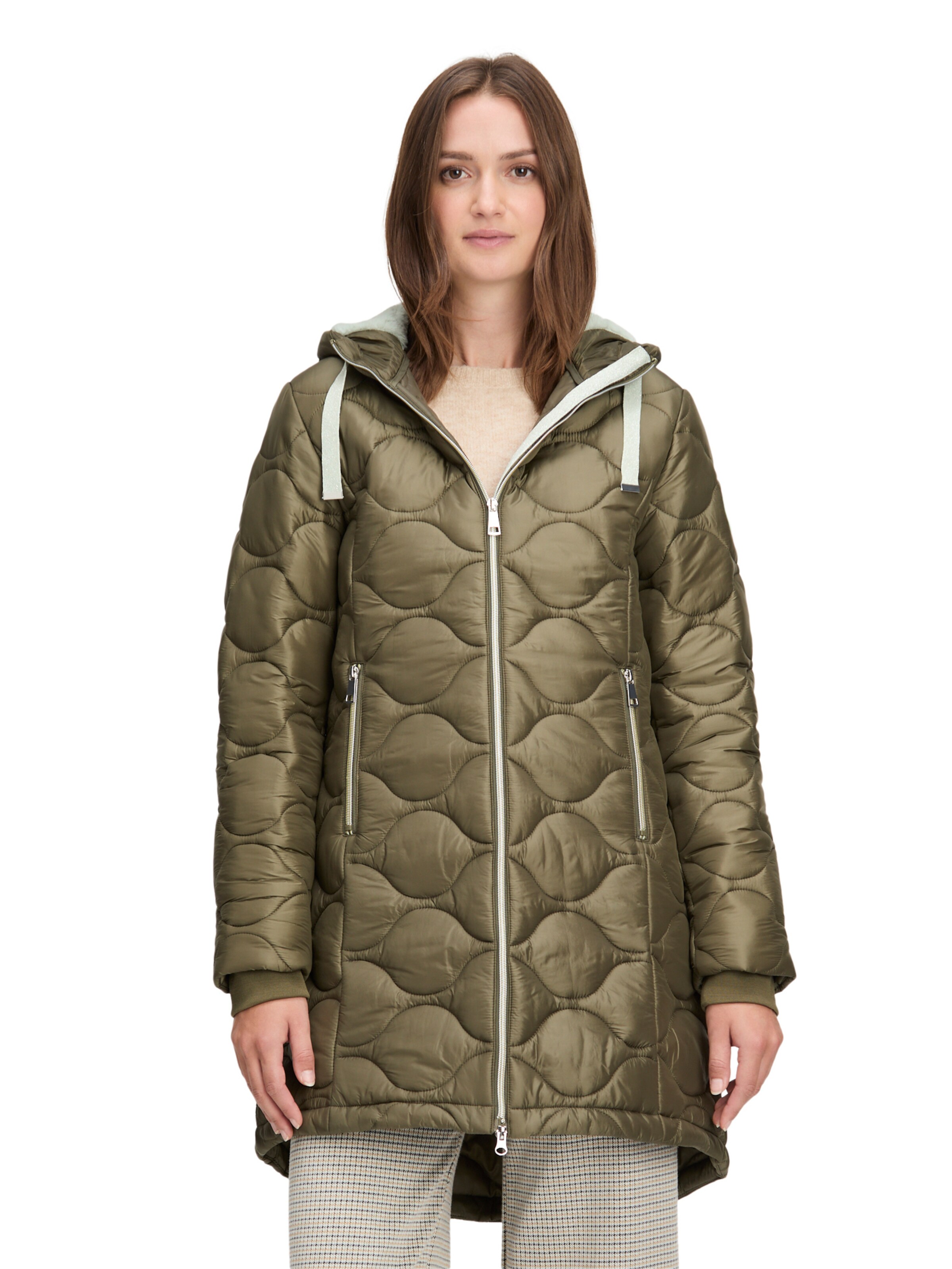 Cartoon Winterjas in Groen: voorkant