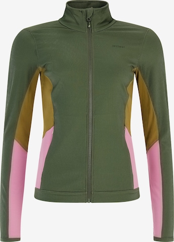 PROTEST Sports sweat jacket 'PRTNikio' in Green: front