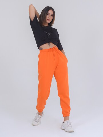 Effilé Pantalon ' Dalina ' FRESHLIONS en orange