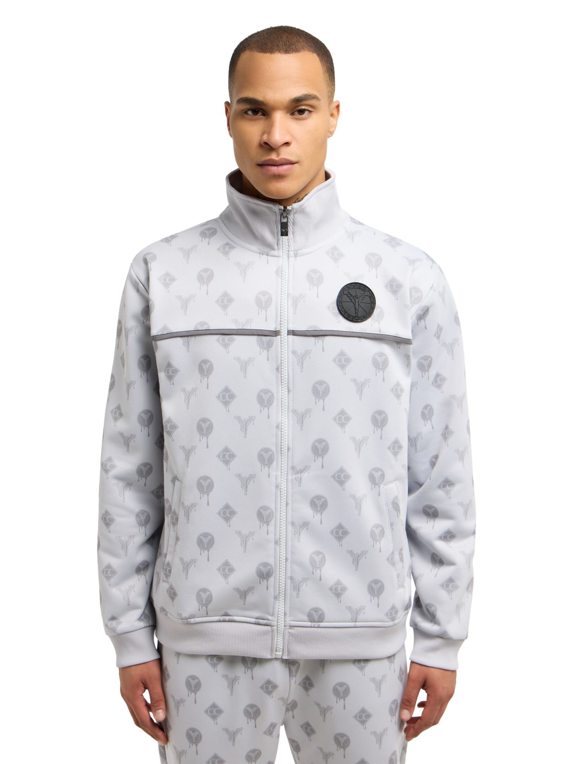 Carlo Colucci Sweat jacket 'Delponte' in Grey: front
