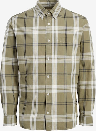 JACK & JONES Overhemd 'Blubrook' in de kleur Olijfgroen / Zwart / Wit, Productweergave