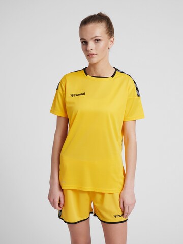 Hummel - Camiseta funcional 'AUTHENTIC' en amarillo: frente